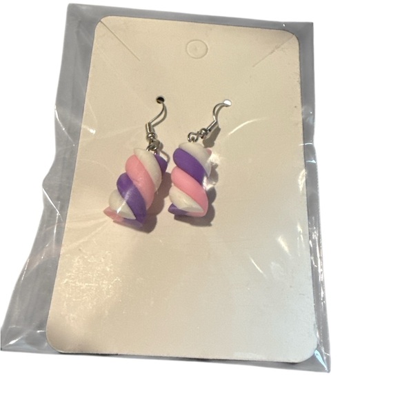 3/$20 Colorful Candy Swirl Earrings - Picture 7 of 7